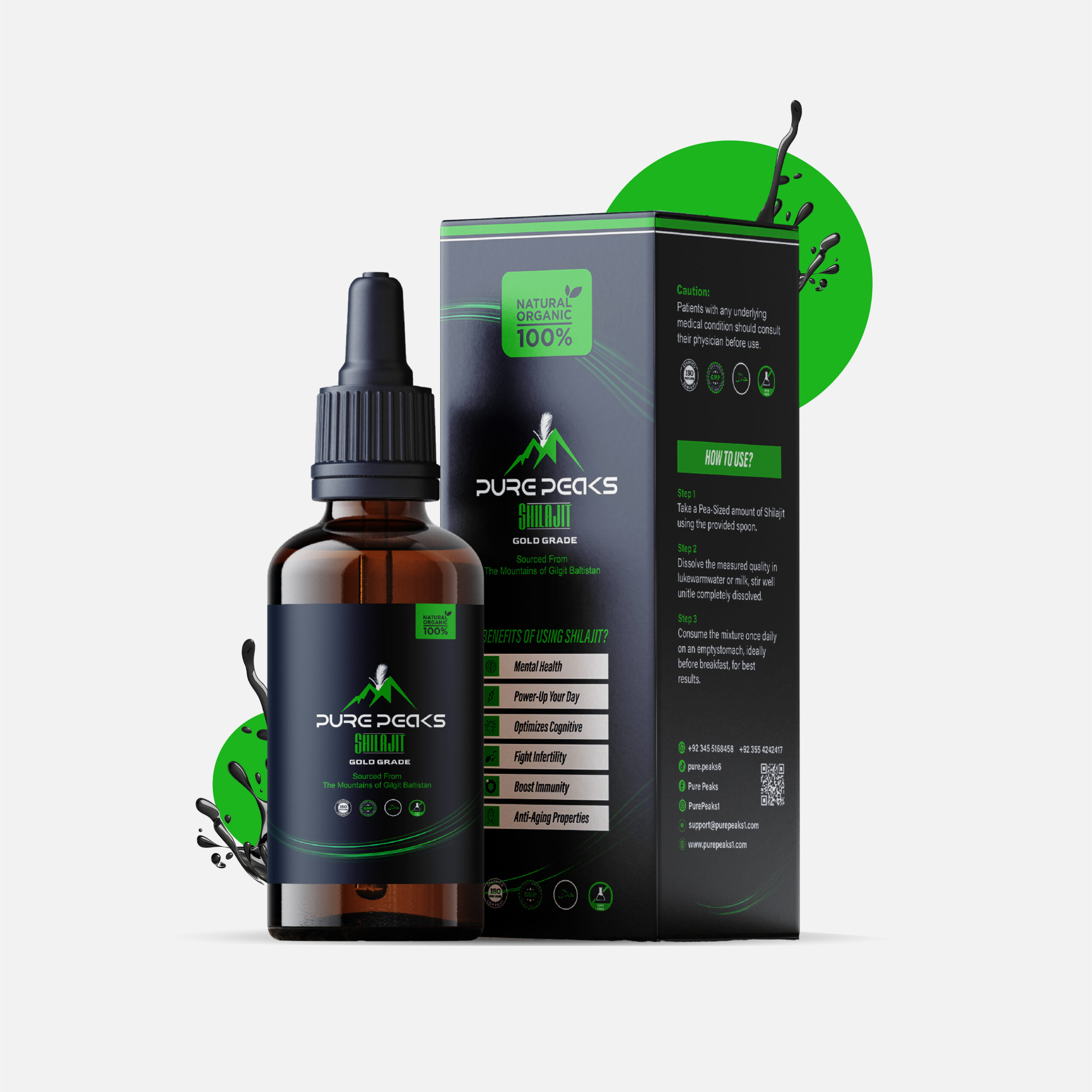 Pure Peaks Shilajit Drops